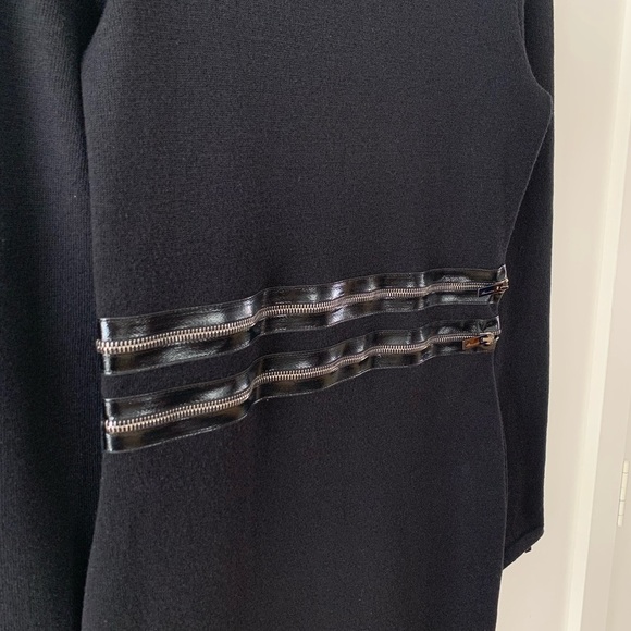 BLUMARINE Zipper Black Sweater Dress Made in Italy - Picture 5 of 9